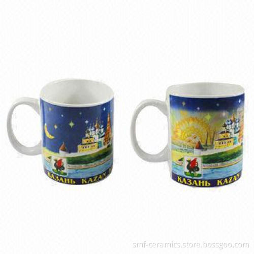 11oz Color Changing Porcelain Mugs, Various Designs are Available
